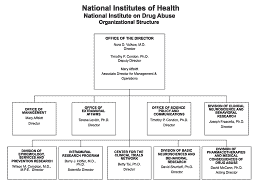 Organization Chart for NIDA, see link below graphic for description