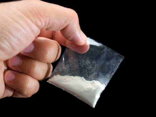photo of a bag of cocaine