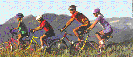 Bicycling is a healthful family sport