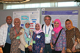 From left, Adhi Nurhidayat, Riza Sarasvita, Hepa Susami, and Vivi Lubis, Indonesia; David S. Metzger, University of Pennsylvania; and Laifa Hendarmin and Diah Utami, Indonesia.