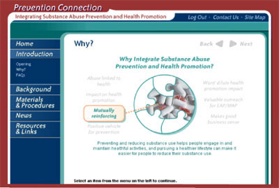 Prevention Connection Screen Capture