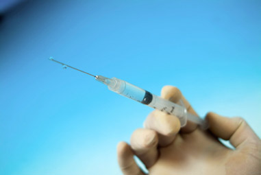 Close up of a hypodermic needle