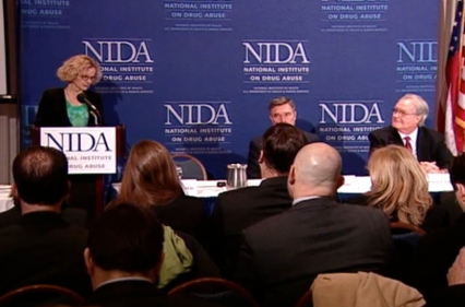 NIDA Director Nora D. Volkow, M.D. discusses the 2010 Monitoring the Future survey results at a press conference 