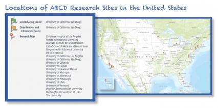 Locations of ABCD Research Sites in the United States