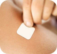person applying nicotine patch