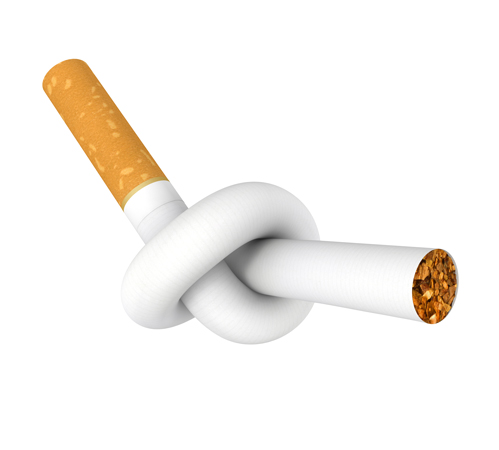 A cigarette tied into a knot