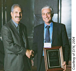 Dr. Pier Piazza receives the Jacob P. Waletzky Memorial Award